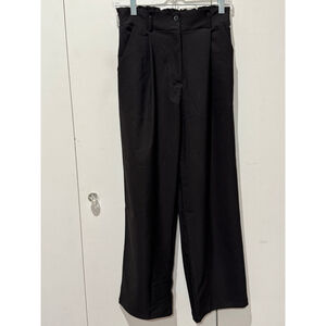 Women's Unbranded Black paperbag elastic back waist stretch Trousers S